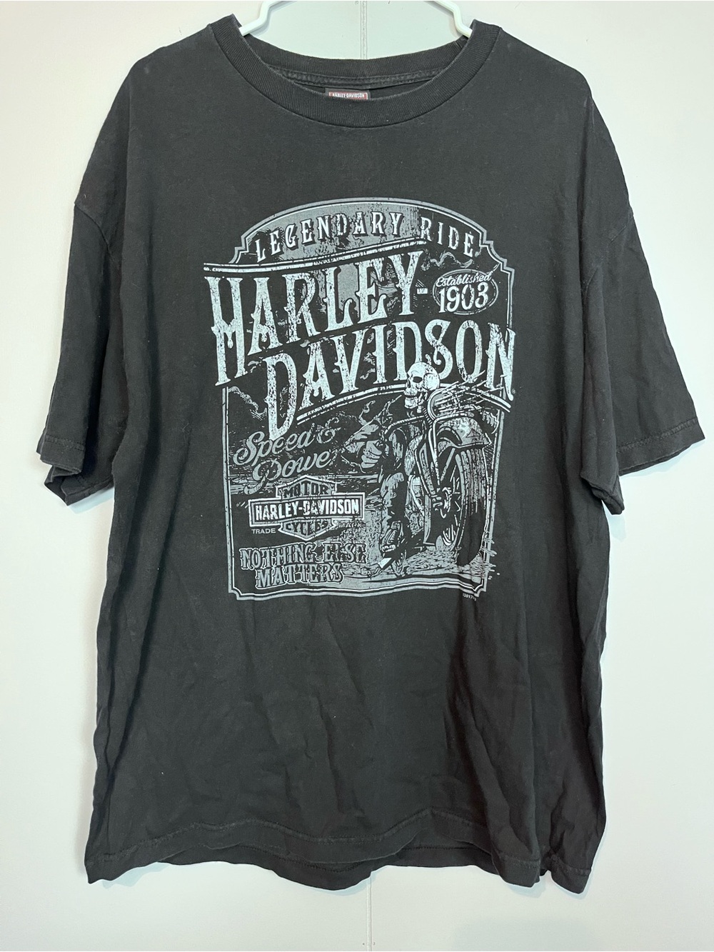 Harley-Davidson Moncton NB Graphic T-Shirt Black Motorcycle Skull Men’s XL